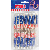 Jumbo Umbrella Picks 6" 24/Pkg-Patriotic