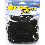 Stick It Felt 2" Numbers &amp; Letters -Black