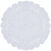 French Lace Paper Doilies-10" White Round 12/Pkg