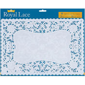 French Lace Paper Doilies-9.75"X14.5" White 16/Pkg