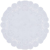 French Lace Paper Doilies-5" White Round 36/Pkg