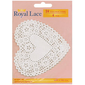 Paper Doilies-4" White Heart 24/Pkg