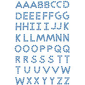 Crystal Stickers Alphabet 58/Pkg-Royal Blue