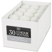 Unscented 12 Hour Votive Candles- White