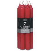 All Purpose Unscented Candles 7" 7/Pkg-Red