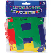 Banner 4.25"X4.75 Feet-Happy Birthday
