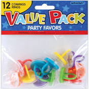 Party Favors 12/Pkg-Compass Rings