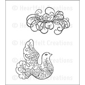 Heartfelt Creations Stamps, Swirly Holiday Dove
