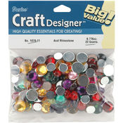 Rhinestone Shapes 22 Grams-Round Multi