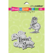 Stampendous Cling Rubber Stamp-Bonnet Spring Chick