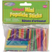Multicolor Mini Popsicle Sticks, 150-Pack