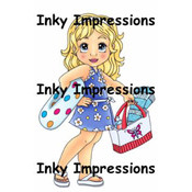Inky Impressions Stamps, Beach Bound Lili