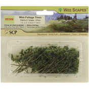Medium Green Wire Foliage Trees, 24-Pack