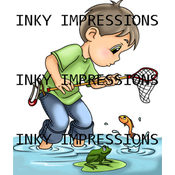 Inky Impressions Stamps, Christopher's Catch