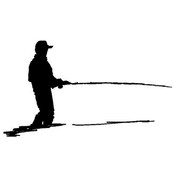 Art Impressions Wilderness Stamp, Fisherman