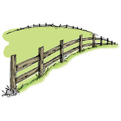 Art Impressions Wilderness Stamp, Country Fence