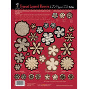 3-D Papier Tole Die-Cut, Type Set Layered Flowers