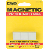 Mega Strong Magnetic Squares w/Foam Adhesive-3/4"
