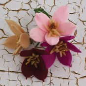Cassie Fabric Flowers With Beads-Primrose