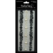 Bling Adhesive Rhinestone/Pearl Borderlines -Black