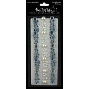 Bling Adhesive Rhinestone/Pearl Borderlines -Blue
