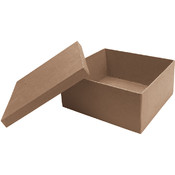 Paper Mache Square Box-7"X7"X3"