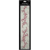 Bling Self-Adhesive Rhinestone Floral Strips-Pink
