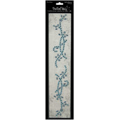 Bling Self-Adhesive Rhinestone Floral Strips-Blue