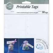 Rectangle Tags 80/Pk-White