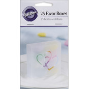 Two Hearts Acetate Box 25/Pkg-Clear