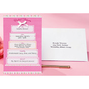 Invitation Kit 12/Pk-Bridal Shower/Pink-White Cake