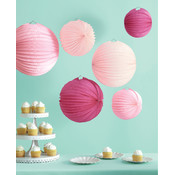 Accordion Lantern 1/Pkg-Pink