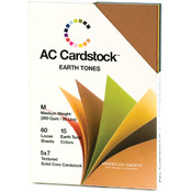 American Crafts Cardstock Pack 5"X7", Earthtones