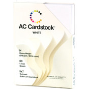 American Crafts Cardstock Pack 5"X7" 60/Pkg-White
