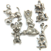 Metal Charm Mix 5/Pkg-Animal Friends