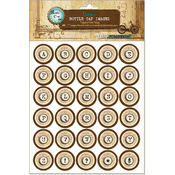 Bottle Cap Images-Typewriter Map