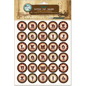 Bottle Cap Images-Vintage Circus Alphabet