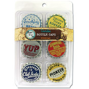 Vintage Standard Bottle Caps 1" 6/Pk-Collection #2