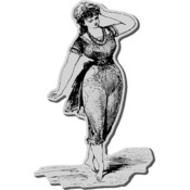 Stampendous Cling Rubber Stamp-Bathing Beauty