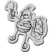 Stampendous Cling Rubber Stamp-Pool Party