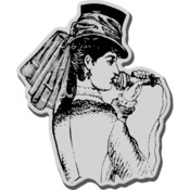 Stampendous Cling Rubber Stamp-Phone Lady