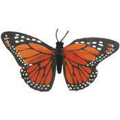 Painted Butterflies With Wire-4-1/2" Orange Monarc