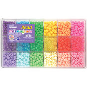 Giant Bead Box Kit 2300 Beads/Pkg-Pastel &amp; Jelly