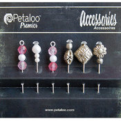 Beaded Hat Pins 6/Pkg-Fuchsia