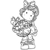 Sweet Crazy Love Cling Stamp-Tilda...Wrapped Heart
