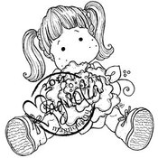 Sweet Crazy Love Cling Stamp-Tilda...Peony Tails
