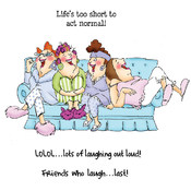 Girlfriends Cling Rubber Stamp-Comfy On The Couch