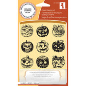 Halloween Inchie Clear Stamps-Pumpkin Faces