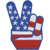 Tees & Novelties Patches For Everyone Iron-On Appliques-Flag Hand 1 Wholesale Bulk