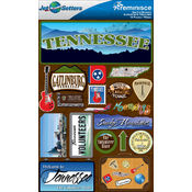 Jet Setters Dimensional Stickers-Tennessee